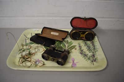 Lot 91 - MIXED LOT, YELLOW METAL FRAMED SPECTACLES,...