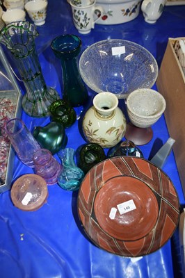 Lot 140 - MIXED LOT, VARIOUS DECORATED GLASS VASES,...