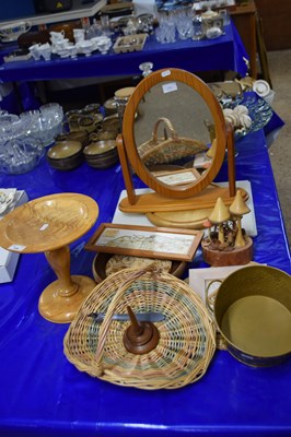 Lot 150 - MIXED LOT, DRESSING TABLE MIRROR, WOODEN...