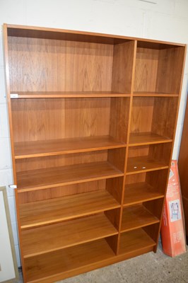 Lot 180 - RETRO TEAK VENEERED BOOK CASE CABINET 122 CM WIDE