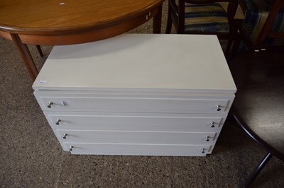 Lot 216 - WHITE 4 DRAWER BEDROOM CHEST