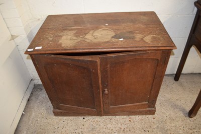 Lot 273 - 19TH CENTURY OAK TWO DOOR CUPBOARD 92 CM WIDE