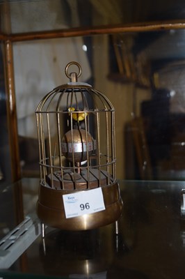 Lot 96 - CONTEMPORARY CHINESE AUTOMATON BIRD CAGE CLOCK...