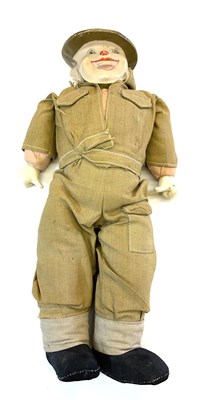 Lot 93 - Porcelain faced doll / puppet formed as a WWII...