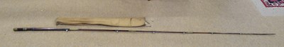 Lot 215 - Antique 5-part wooden fly-fishing rod made by...