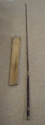 Lot 215 - Antique 5-part wooden fly-fishing rod made by...