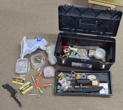 Lot 255 - Tool box with large quantity of fishing...