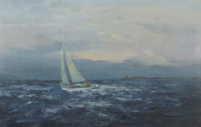 Lot 774 - Jack Cox (British,1914-2007), sailing scene,...