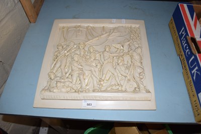 Lot 503 - CONTEMPORARY WALL PLAQUE MARKED "ENGLAND...