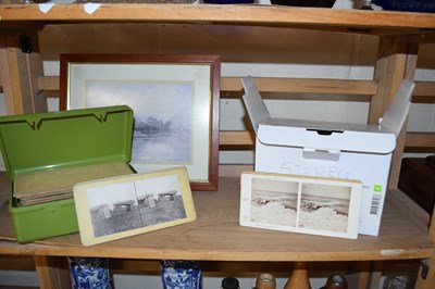 Lot 555 - MIXED LOT:  VARIOUS STEREOSCOPE CARDS AND A...