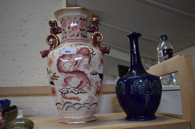 Lot 661 - MIXED LOT:  TO INCLUDE A MASONS DRAGON VASE...