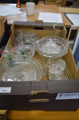 Lot 687 - BOX OF VARIOUS ASSORTED DRINKING GLASSES,...