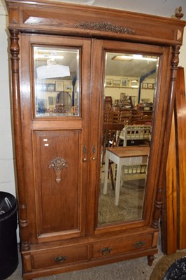 Lot 200 - LATE 19TH CENTURY CONTINENTAL OAK MIRRORED...