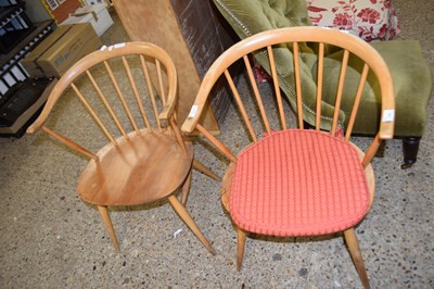 Lot 325 - PAIR OF ERCOL BOW AND STICK BACK DINING CHAIRS