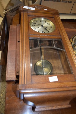 Lot 344A - EARLY 20TH CENTURY OAK CASED WALL CLOCK