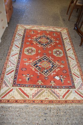 Lot 351 - 20TH CENTURY INDIAN WOOL RUG 124 X 183 CM