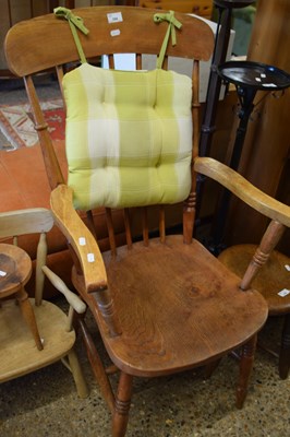 Lot 358 - ELM SEATED STICK BACK WINDSOR CHAIR