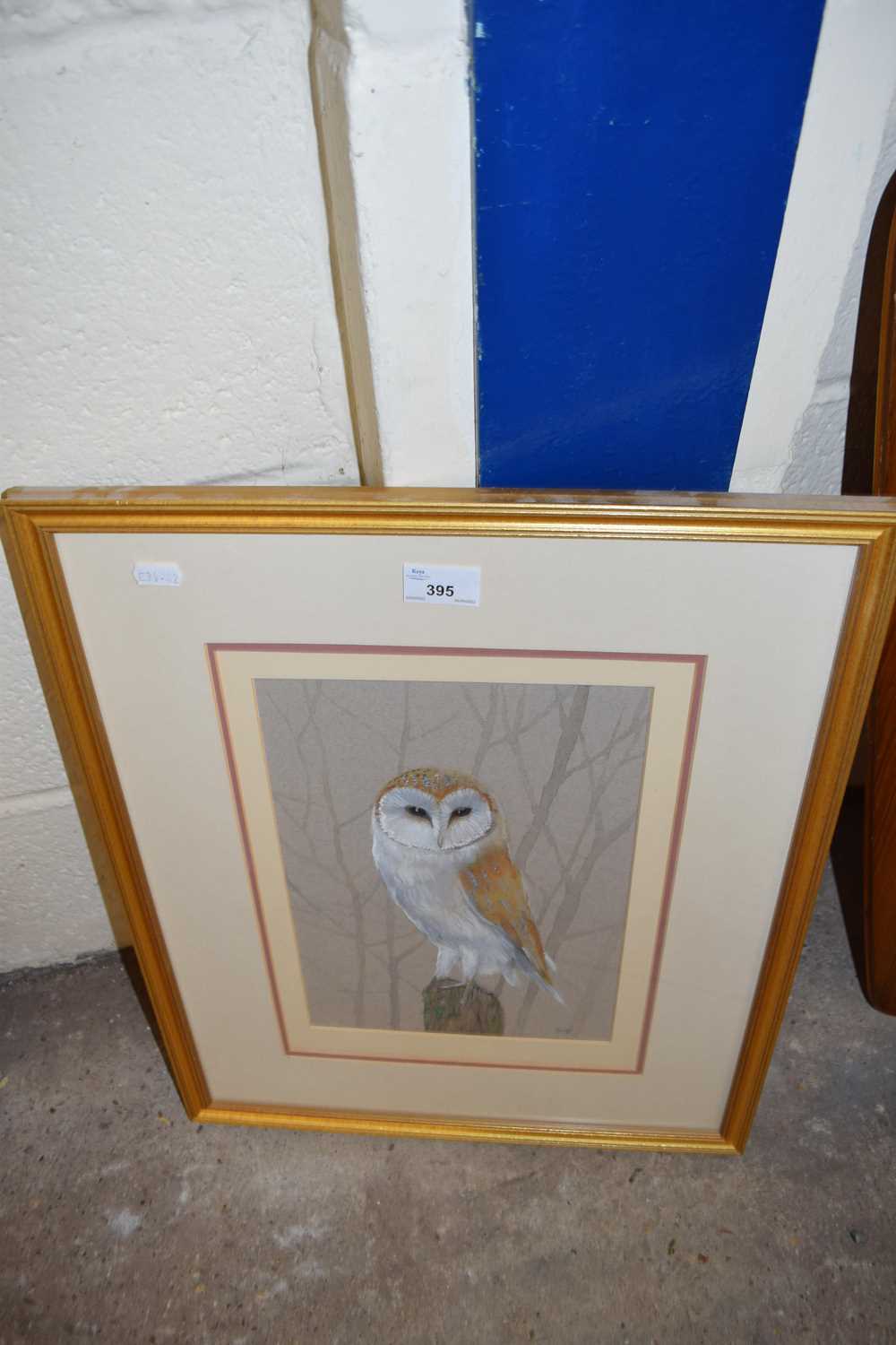 lot-395-keith-tovey-study-of-a-barn-owl-framed-and