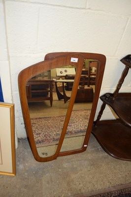 Lot 396 - TWO  MID CENTURY RETRO WALL MIRRORS