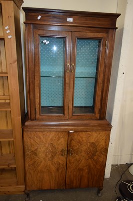 Lot 692 - EARLY 20TH CENTURY TWO SECTION DISPLAY CABINET...