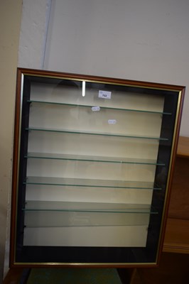 Lot 702 - GLAZED WALL MOUNTED DISPLAY CABINET