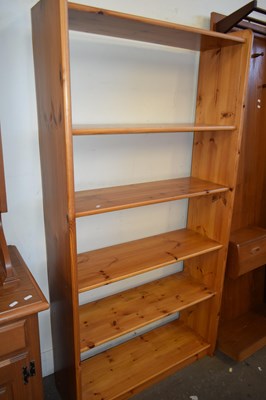 Lot 708 - MODERN PINE BOOK CASE CABINET