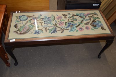 Lot 743 - TAPESTRY TOP COFFEE TABLE