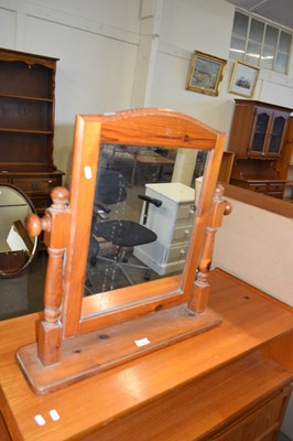 Lot 751 - PINE FRAMED DRESSING TABLE MIRROR