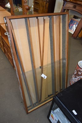 Lot 752 - WALL MOUNTED DISPLAY CABINET WITH SLIDING...