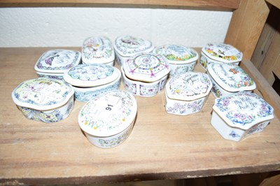 Lot 91 - COLLECTION OF FRANKLIN PORCELAIN TRINKET BOXES