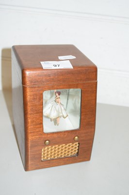 Lot 97 - SMALL JEWELLERY BOX WITH MUSICAL REVOLVING...