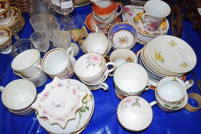 Lot 123 - MIXED LOT:  VARIOUS ASSORTED TEA WARES,...