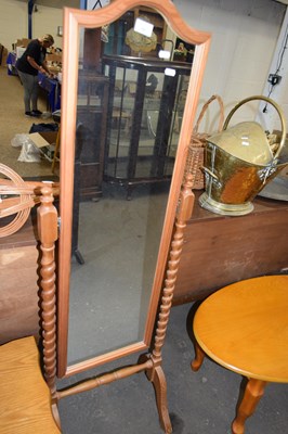 Lot 791 - MODERN PINE FRAMED CHEVAL MIRROR