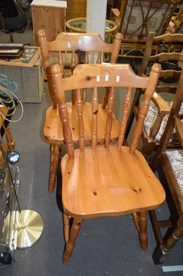 Lot 808 - TWO PINE FRAMED KITCHEN CHAIRS