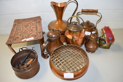 Lot 140 - MIXED LOT:  ASSORTED COPPER WARES TO INCLUDE...