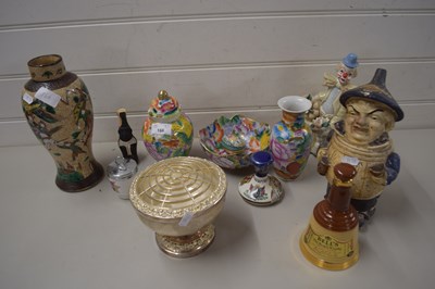 Lot 166 - MIXED LOT: ORIENTAL VASES, SILVER PLATED ROSE...