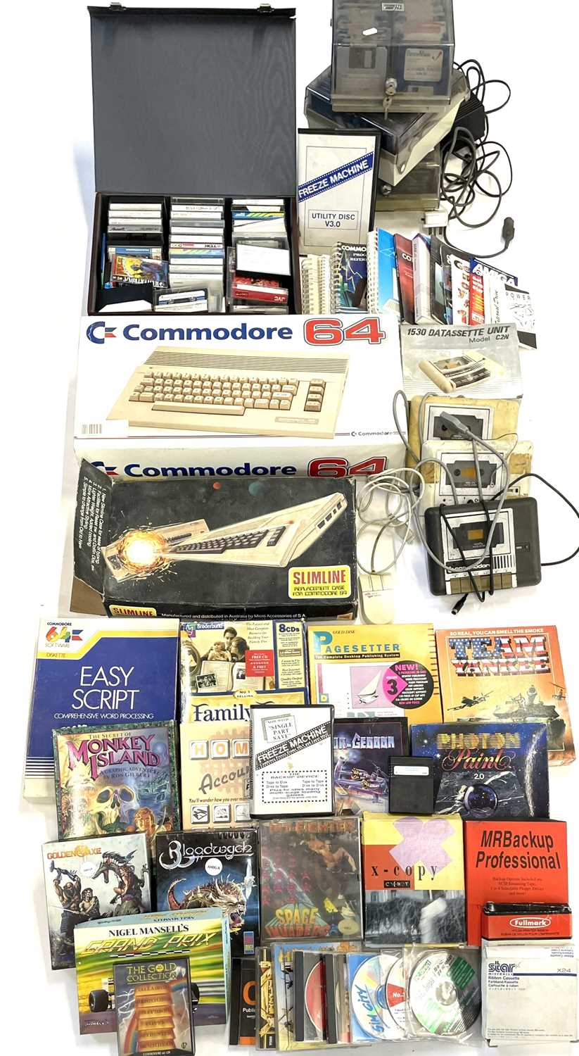Lot 144 - A vintage Commodore 64 computer system, to...