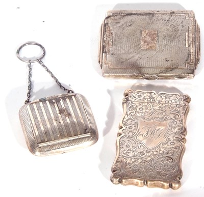 Lot 4 - Mixed Lot: Edward VII silver card case of...