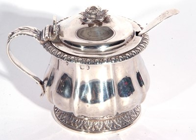 Lot 9 - George IV silver mustard pot of circular...