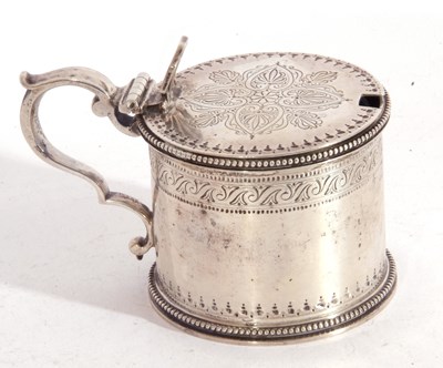 Lot 47 - Victorian silver mustard pot of typical form...