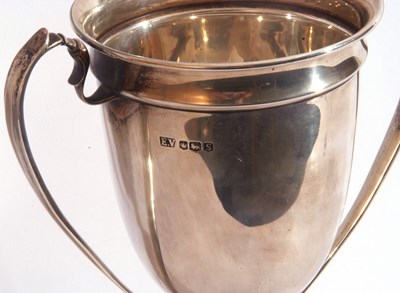 Lot 53 - Silver presentation twin handled trophy cup...