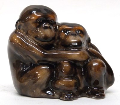 Lot 128 - Royal Doulton Group of Monkeys HN253