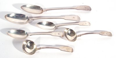 Lot 66 - Mixed lot including two Georgian silver fiddle...