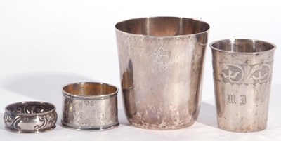Lot 70 - Mixed lot including Georgian silver cup of...