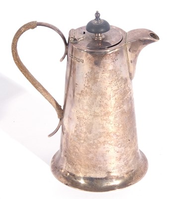 Lot 72 - George V silver hot water jug of plain...