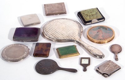 Lot 80 - Mixed lot to include a silver backed mirror, a...