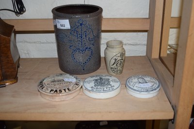 Lot 502 - MIXED LOT: 19TH CENTURY POT LIDS AND OTHER...