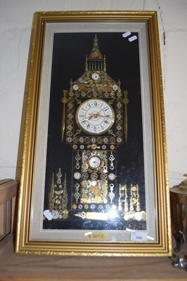 Lot 506 - KERSH FRAMED CLOCK FORMED FROM VARIOUS WATCH...