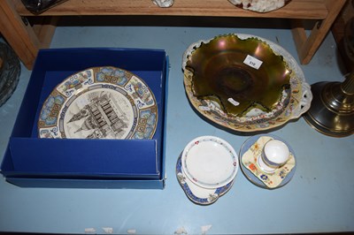 Lot 510 - MIXED LOT:  MASONS PLATES, CARNIVAL GLASS DISH...