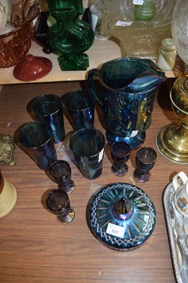 Lot 521 - MIXED LOT:  CARNIVAL GLASS COMPRISING LEMONADE...